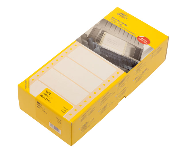 Étiquette Avery Zweckform 5101 88,9x23mm 1 voie blanc 6000 pièces