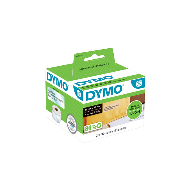 Dymo - Etiket dymo labelwriter adressering 36x89 2st trns | 6 stuks