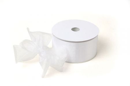 Ruban organza 25mm x 25 mètres blanc