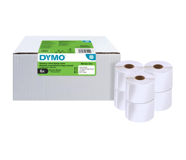 Dymo - Etiket dymo labelwriter naamkaart 54x101 6st wit