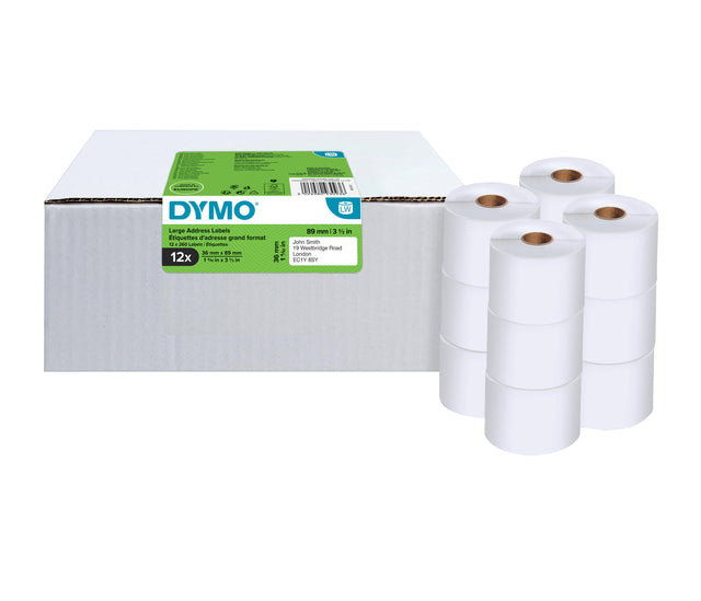 Dymo - Etiket dymo labelwriter adressering 36x89 12st wit