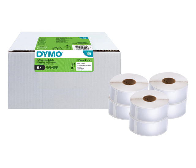 Dymo - Etiket dymo labelwriter multif 32x57 6st wit