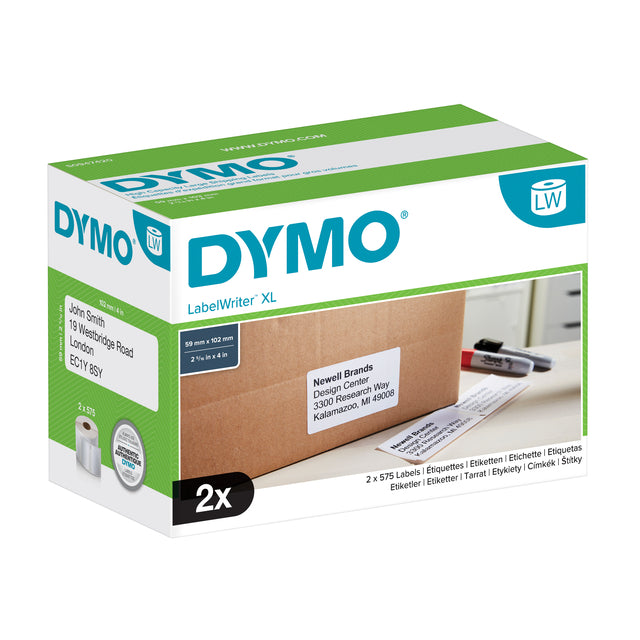 Étiquette Dymo 947420 impression d'étiquettes 450 102x59mm 2x575 pièces