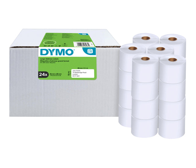 Dymo - Etiket LabelWriter adressering 36x89mm 24 rollen á 260 stuks wit