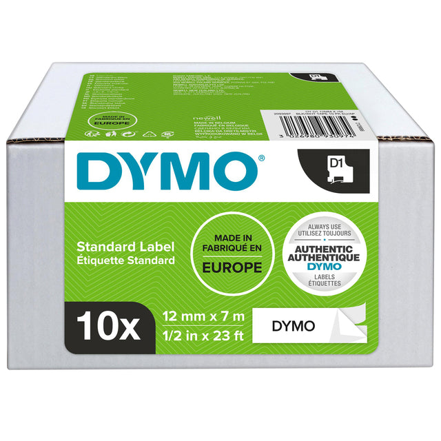 Dymo - Labele dymo labelmanager d1 12mm wit 10st
