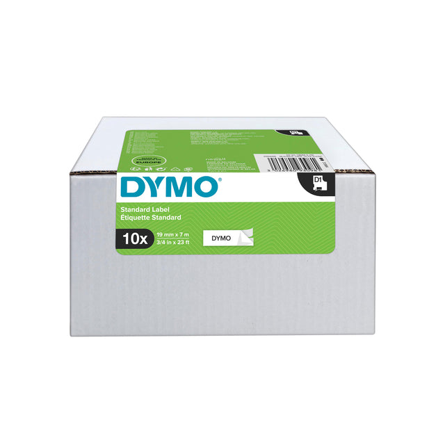 Dymo - Labele dymo labelmanager d1 19mm wit 10st