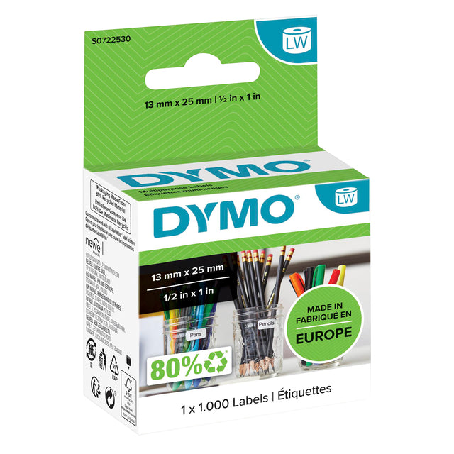 Dymo - Etiket dymo labelwriter multifunctioneel 13x25 wit