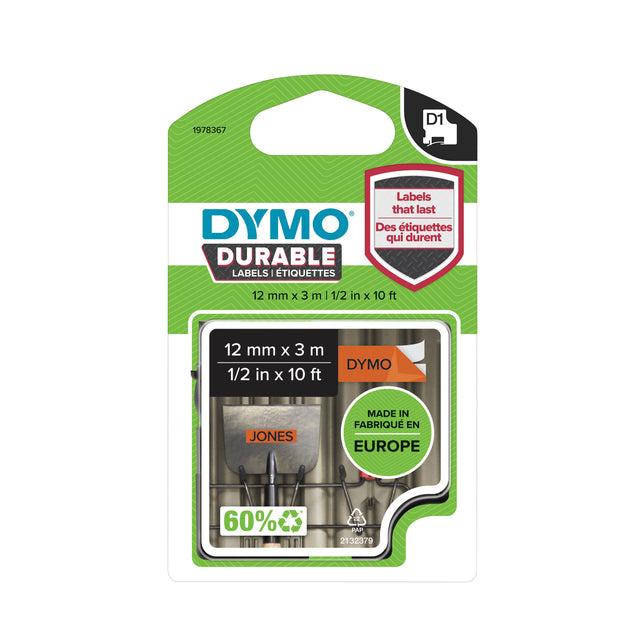 Dymo - Labele dymo labelmanager d1 polyester 12mm or