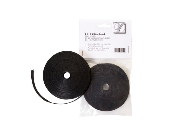 IEZZY - Klittenband iezzy kabelbinder 2-in 1 13mmx10m zw