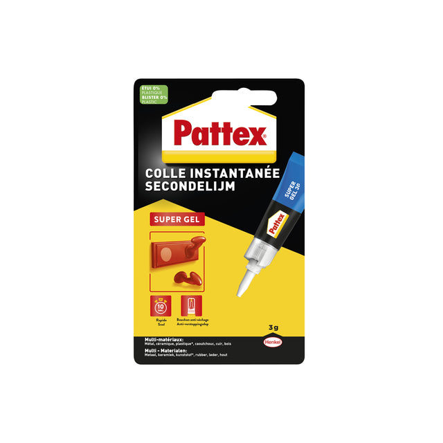Pattex - Secondenlijm pattex super gel 3gr | 12 stuks