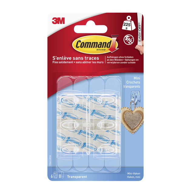 Command - Haak command mini incl bevestigingsstrip tr 6st