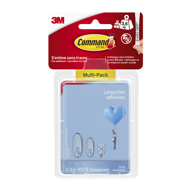 Command - Bevestigingsstrip command 16st transparant
