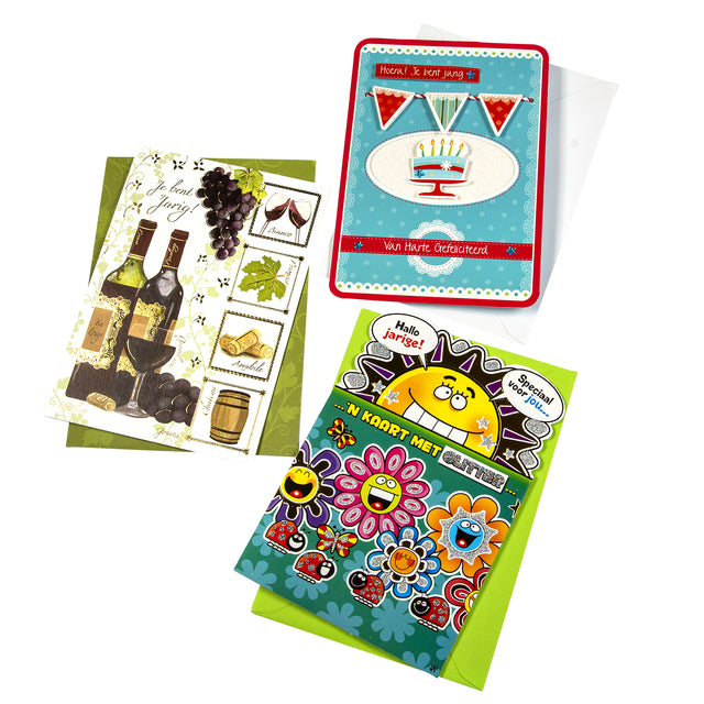 Recharge trombone carte de voeux anniversaire 12 cartes