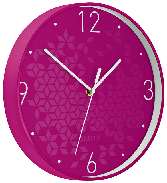 Horloge murale Leitz WOW Ø29cm rose