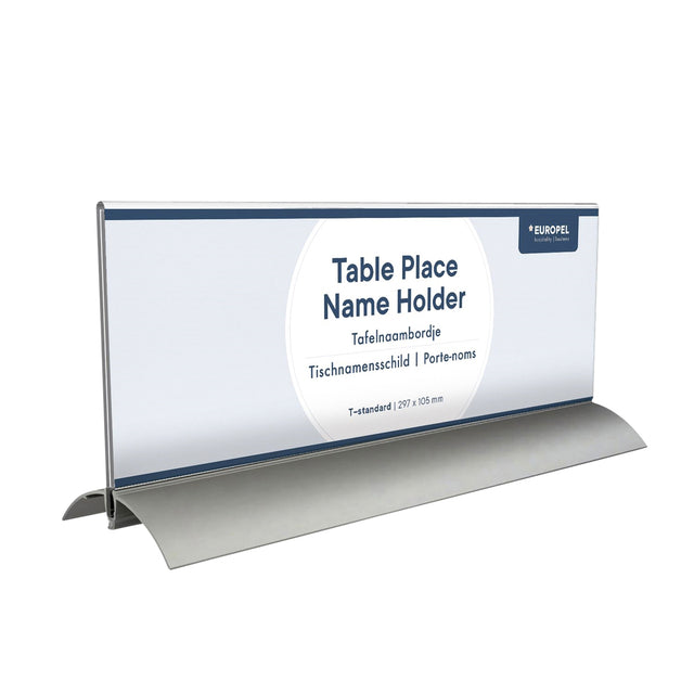 Europel - Tafelnaambord europel 105x297mm acryl aluminium