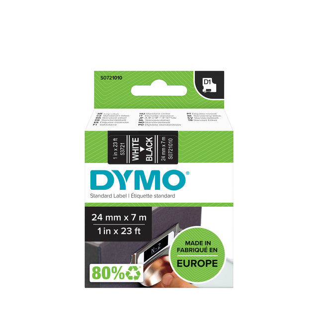 Dymo - Labele dymo labelmanager d1 polyester 24mm zw