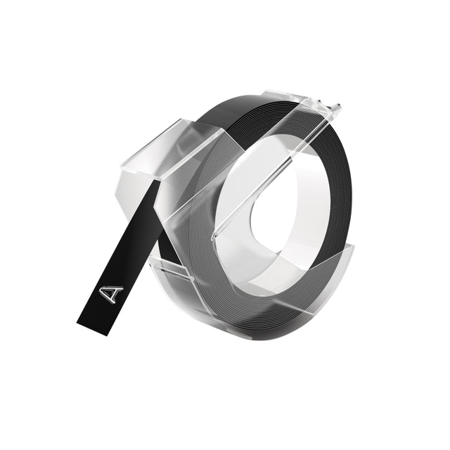 Ruban d'étiquettes Dymo rouleau 9mmx3M vinyle brillant prof noir