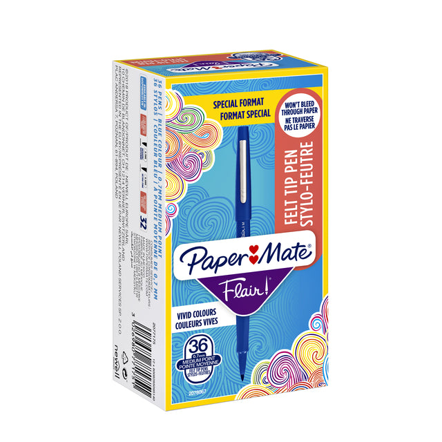 Feutre fin papier mate flair original 1.0mm bleu