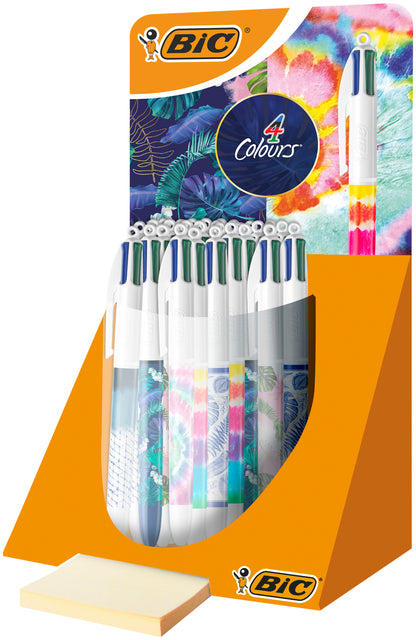 Stylo bille BIC 4 couleurs Botonical & Tie Dye