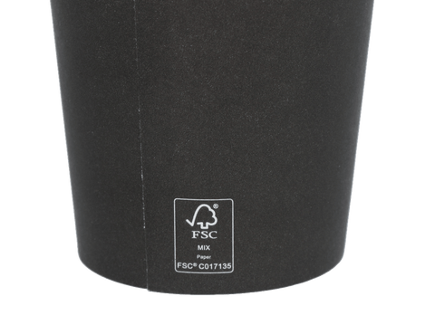 Klika - Kartonnen koffiebeker 360cc 12oz zwart