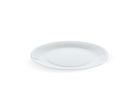 Klika - Bord Ø18cm karton wit BIO