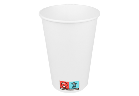 Klika - Kartonnen koffiebeker 180cc 7.5oz wit