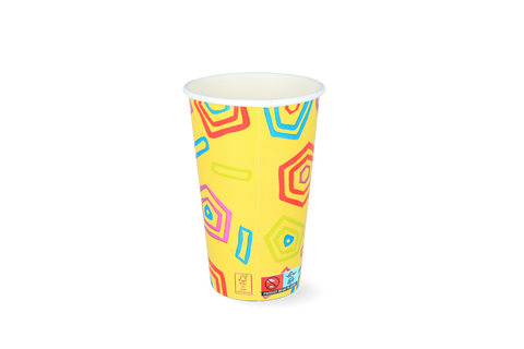 Klika - Milkshakebeker middel 450ml 16oz geel karton