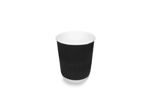 Klika - Kartonnen koffiebeker 177cc 7oz Ripple Zwart