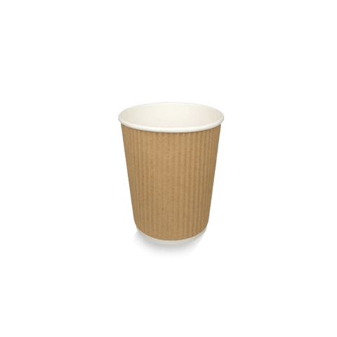 Klika - Kartonnen koffiebeker 177cc 7oz Ripple Kraft