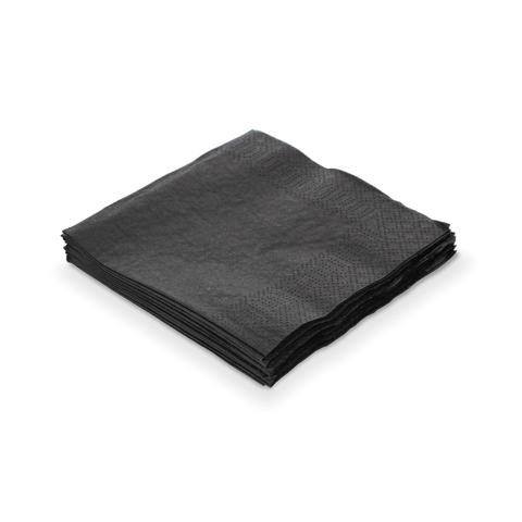 Klika - Servet 2 laags 1/4 vouw 40x40cm papier zwart BIO