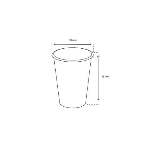 Klika - Kartonnen koffiebeker 180cc 7.5oz Kraft