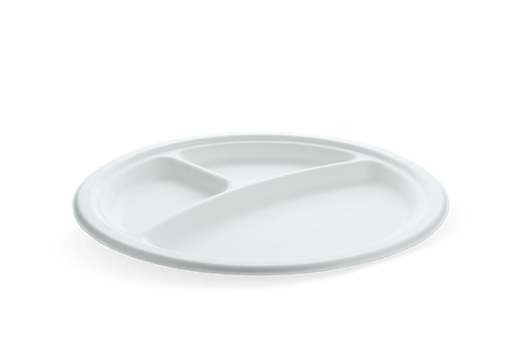 Klika - Bord Ø26cm 3-vaks suikerriet BIO