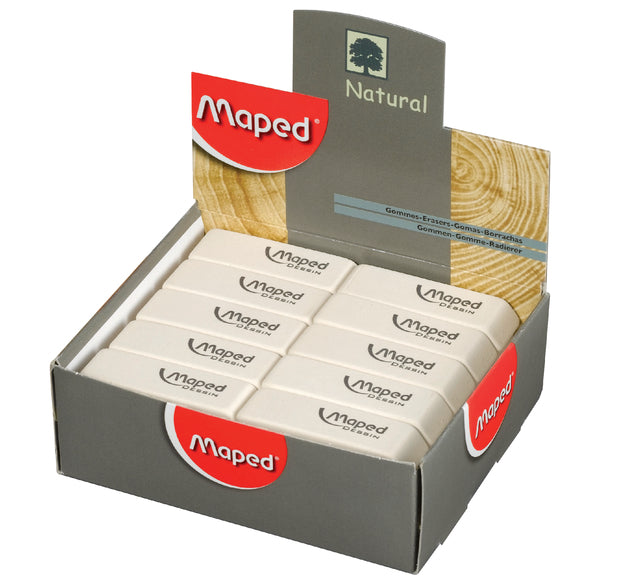 Gum Maped Dessin Medium présentoir de 40 pièces blanc