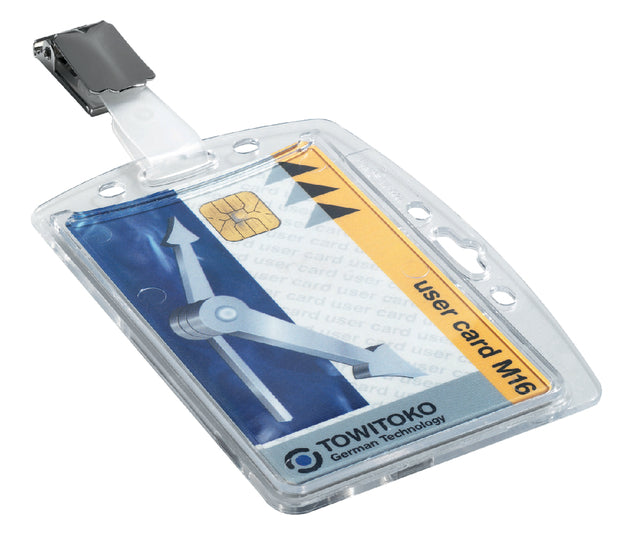 Durable - Veiligheidspashdr durable 8005 dicht clip 54x85mm | 25 stuks