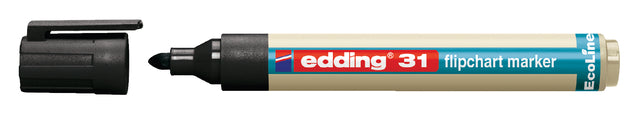 Edding - Viltstift edding 31 eco flipover rond 1.5-3mm zw | 10 stuks