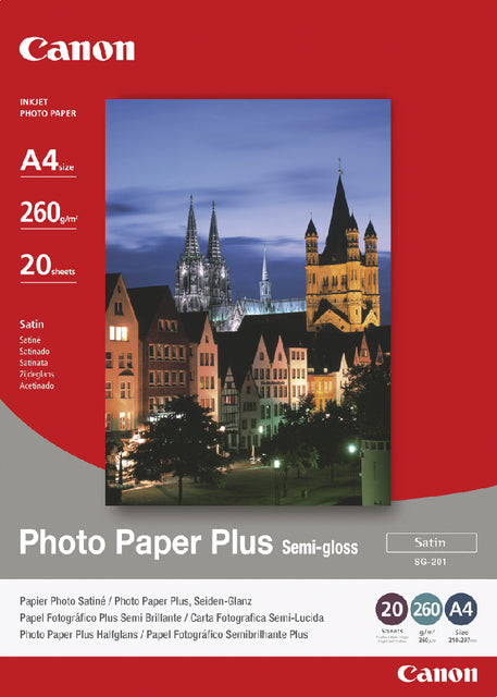 Canon - Fotopapier canon sg-201 a4 260gr semi glans