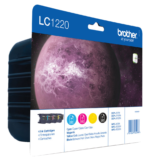 Brother - Inktcartridge brother lc-1220valbp zwart +3kleuren
