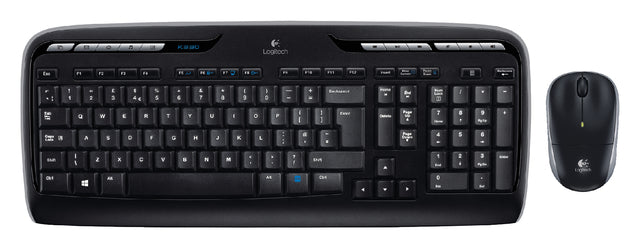 Logitech - Toetsenbord logitech mk330 qwerty muis drl zwart