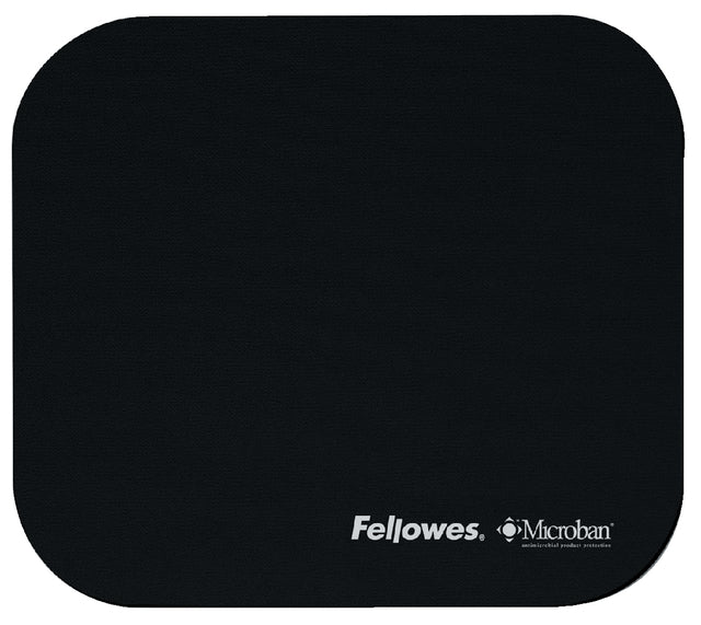 Fellowes - Muismat fellowes microban antibacterieel zwart