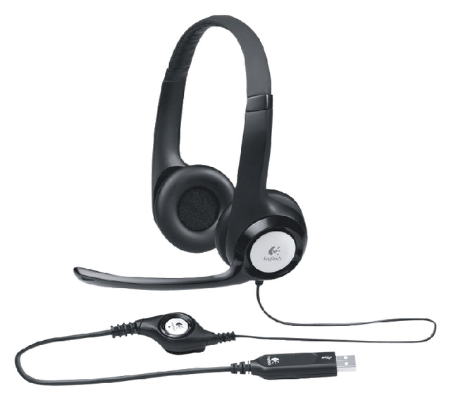 Logitech - Headset logitech h390 usb zwart