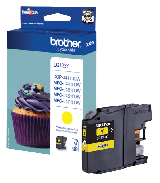 Brother - Inktcartridge brother lc-123y geel