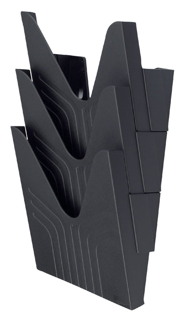 Porte-brochures Avery nr144 wall folio high 3 compartiments noir