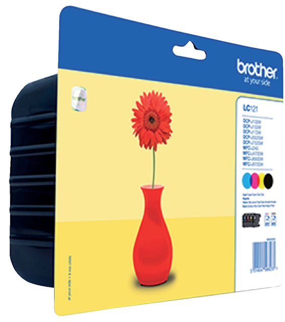 Brother - Inktcartridge brother lc-121valbp zwart +3 kleuren