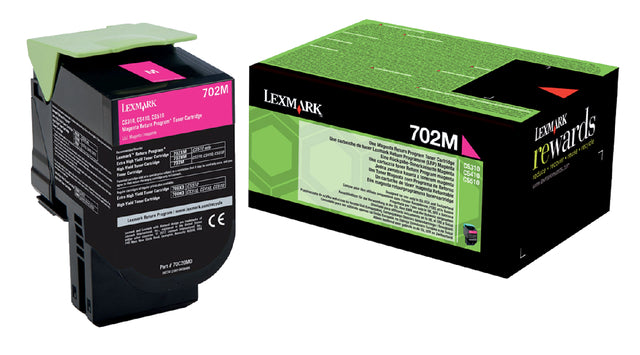 Cartouche de toner Lexmark 70C20M0 prebate rouge