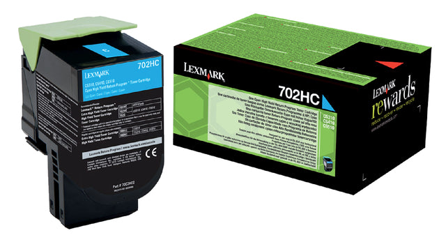 Cartouche de toner Lexmark 70C2HC0 prebate bleu HC