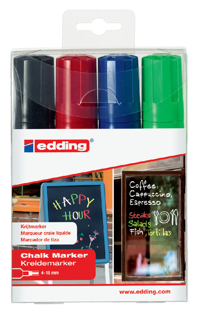 Feutre edding 4090 fenetre oblique cul 4-15mm boite de 4pcs