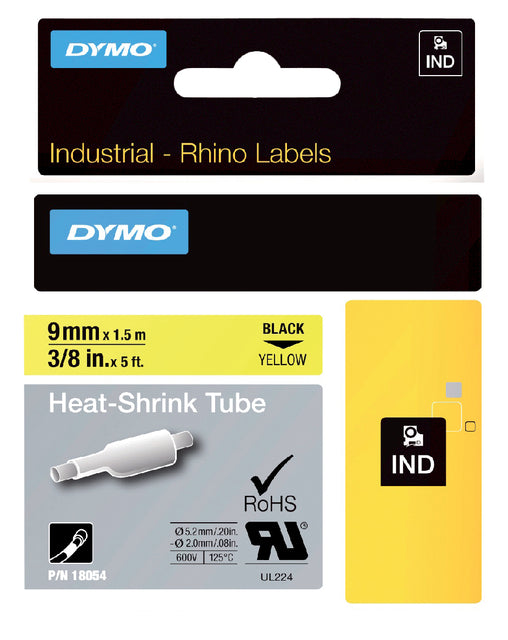Dymo - Labele dymo rhino industrieel krimpkous 9mm gl