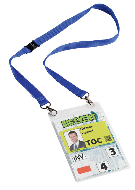 Durable - Badge durable evenementen a6 koord blauw 10st
