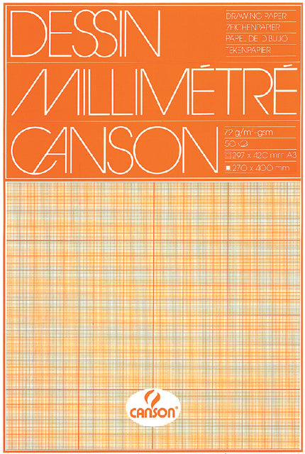 Canson - Millimeterblok canson a3 lichtbruin 50 vel | 10 stuks
