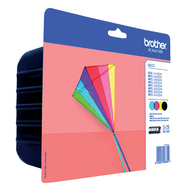 Brother - Inktcartridge brother lc-223valbp zwart + 3kleuren | 4 stuks